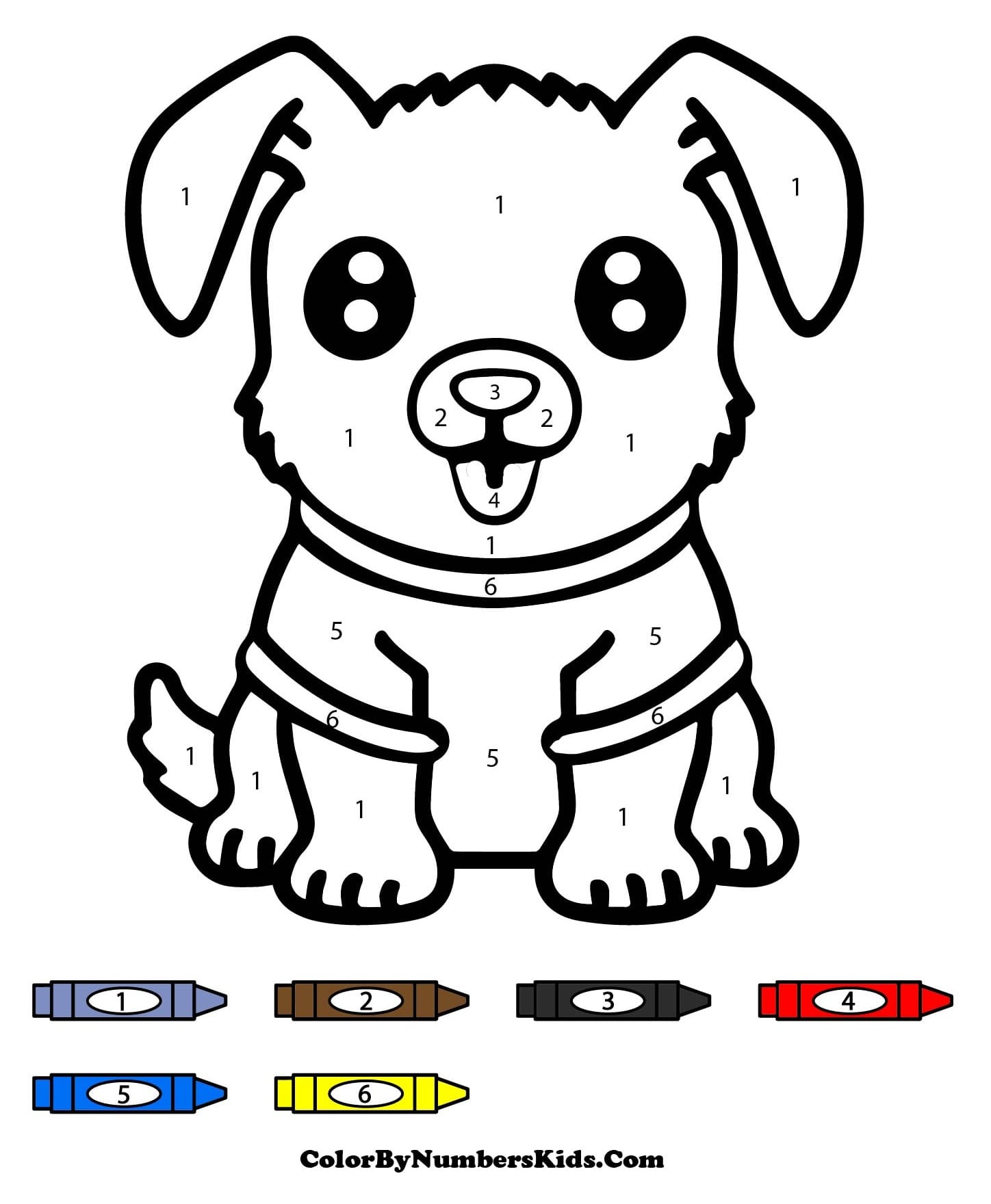 Small Dog Color By Number