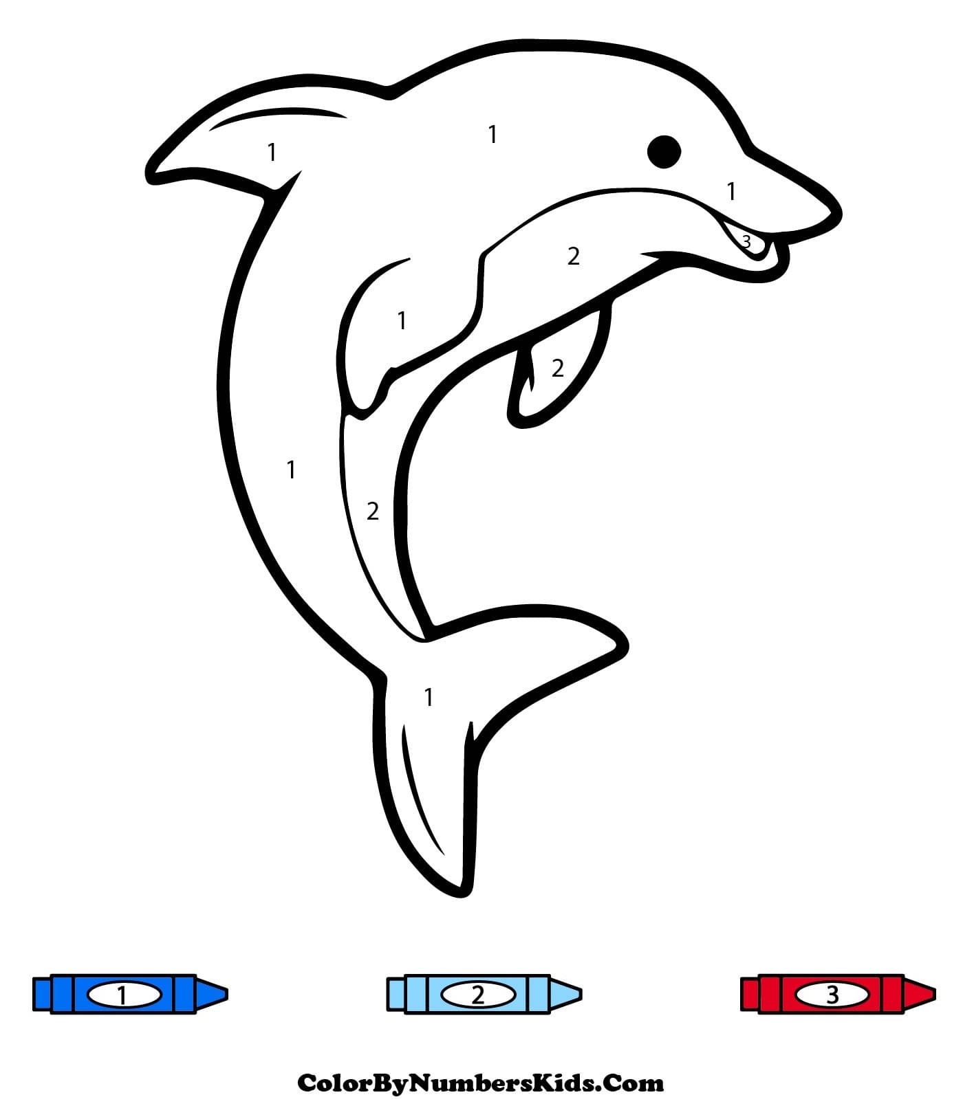 The Dolphin Color By Number