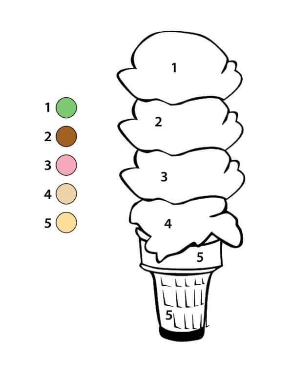 An Ice Cream Color By Number