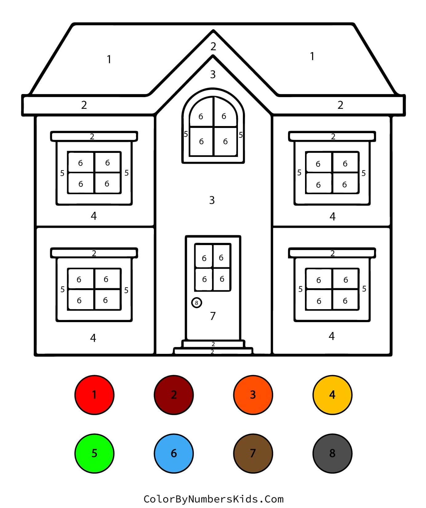 Big House Color By Number