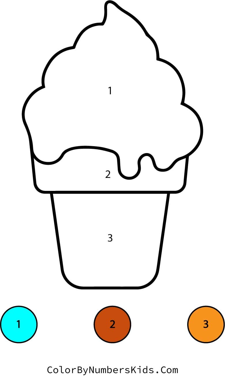 Kids Ice Cream Color By Number