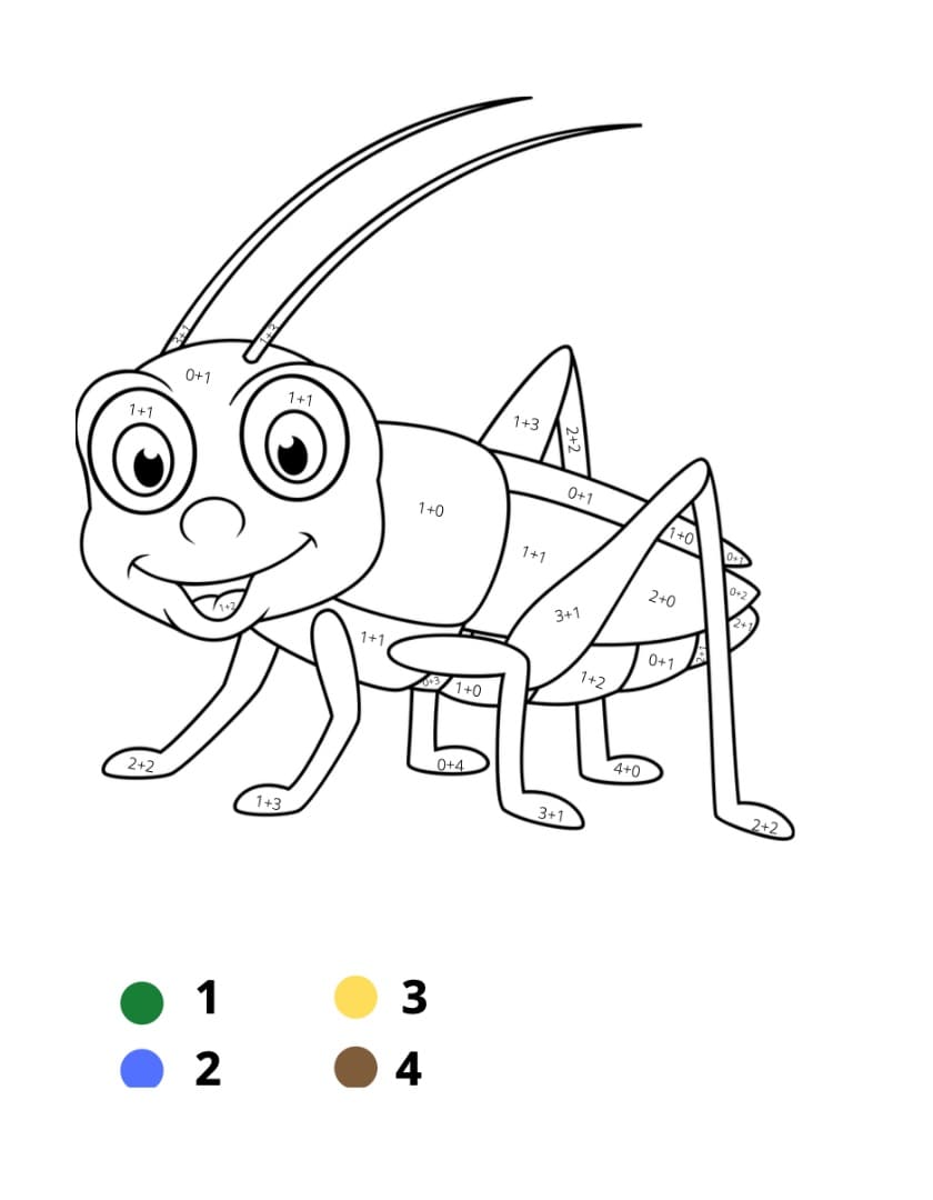 Printable Addition Color By Number