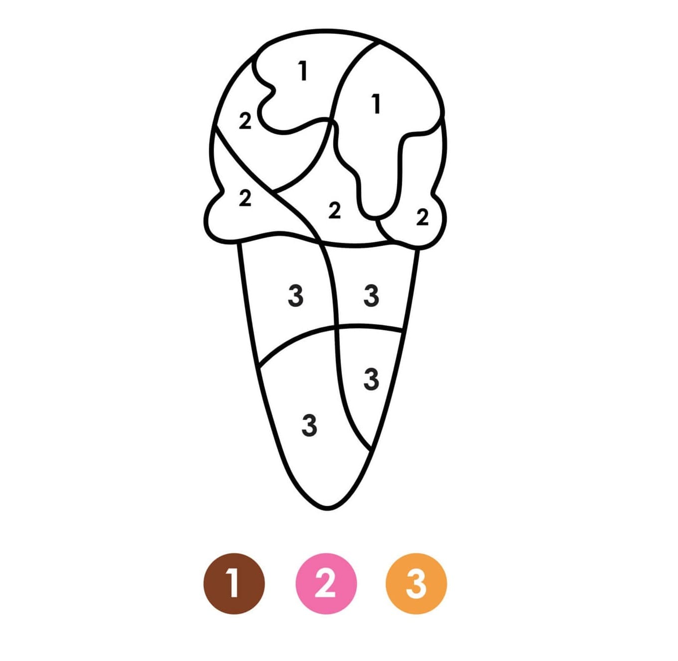 Small Ice Cream Color By Number