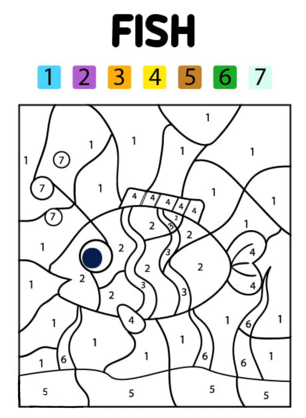 A Fish Color By Number