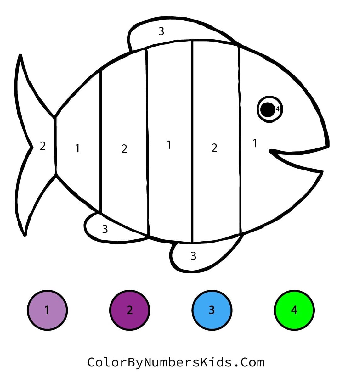 Easy Fish Color By Number