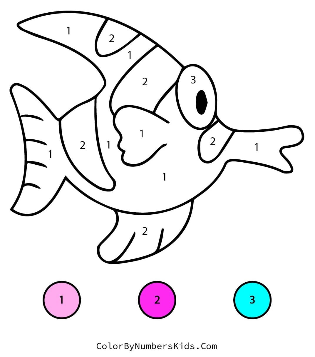 Fish Color By Number Worksheet 05