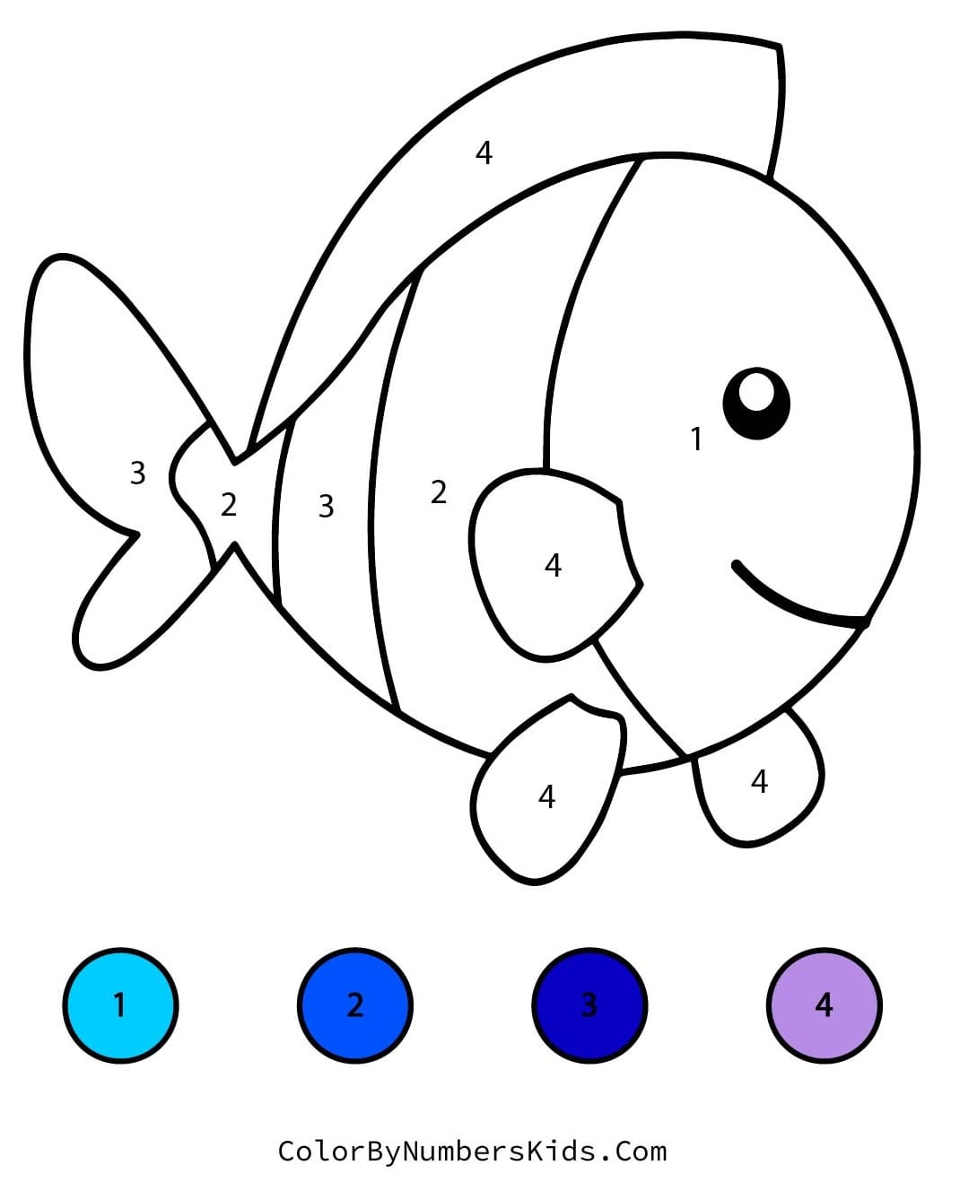 Fish Color By Number Worksheet 09