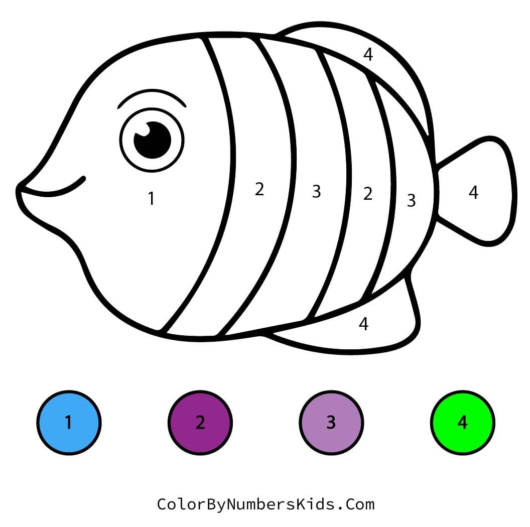 Fish Color By Number Worksheet 10