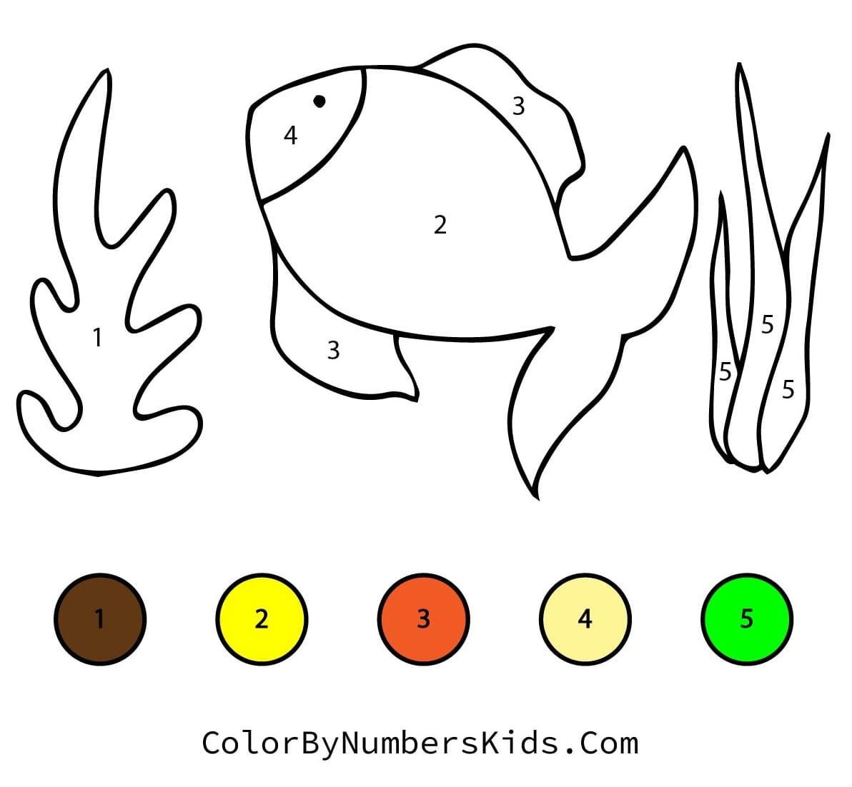 Little Fish Color By Number