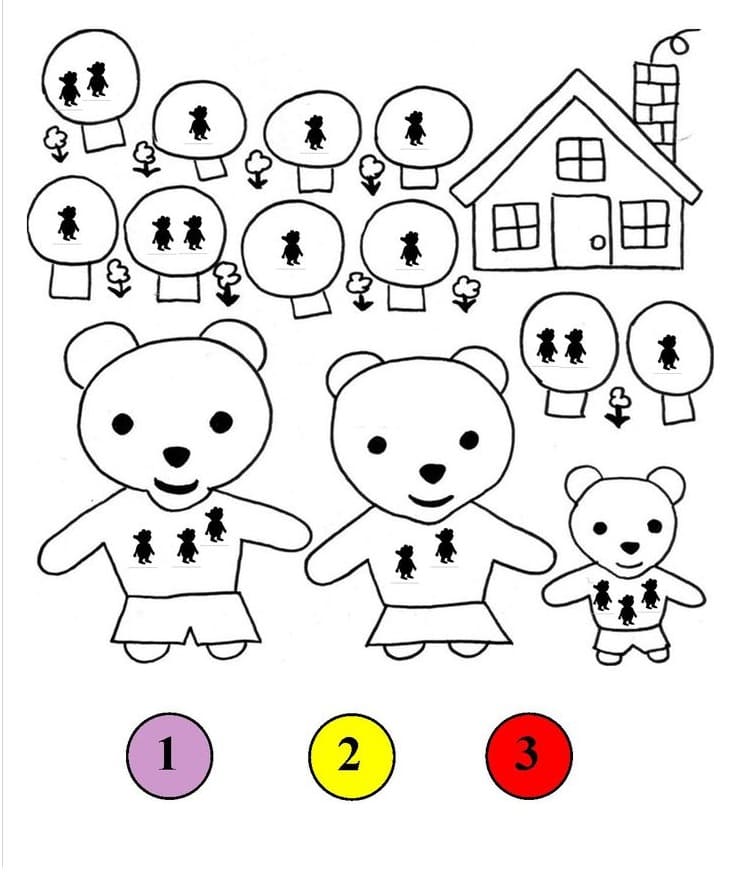 Bear Family Color By Number