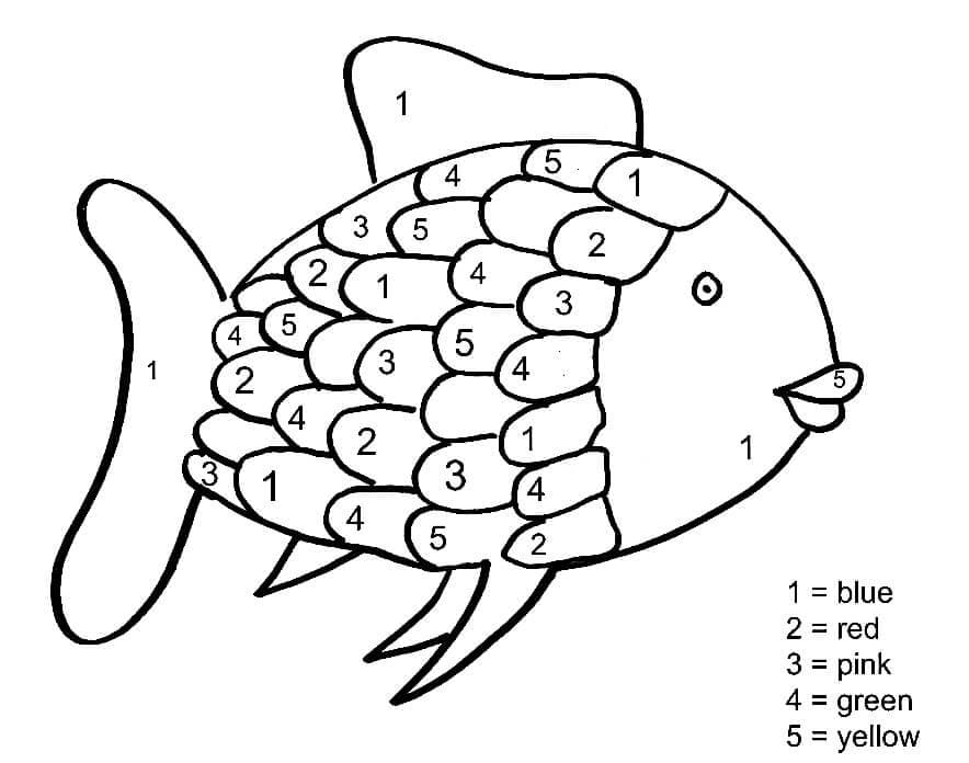 Free Rainbow Fish Color By Number