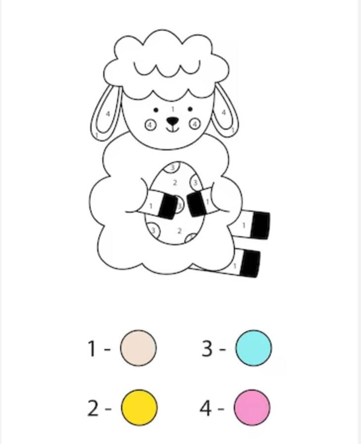 Happy Sheep Color By Number