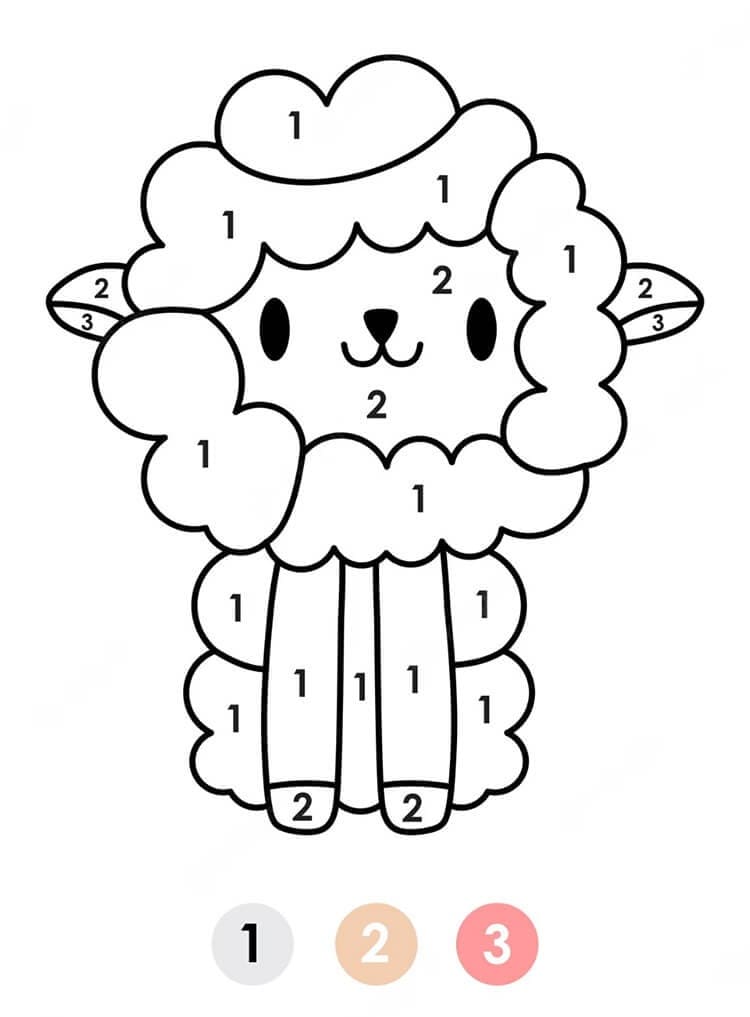 Little Sheep Color By Number