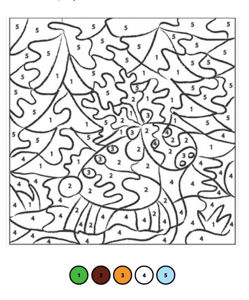 Printable Reindeer Color by Number