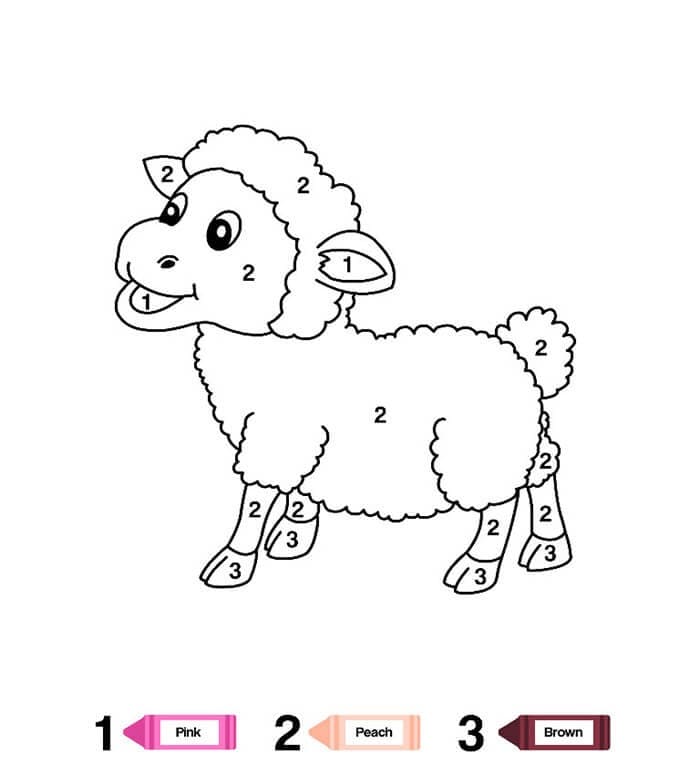 Printable Sheep Color By Number