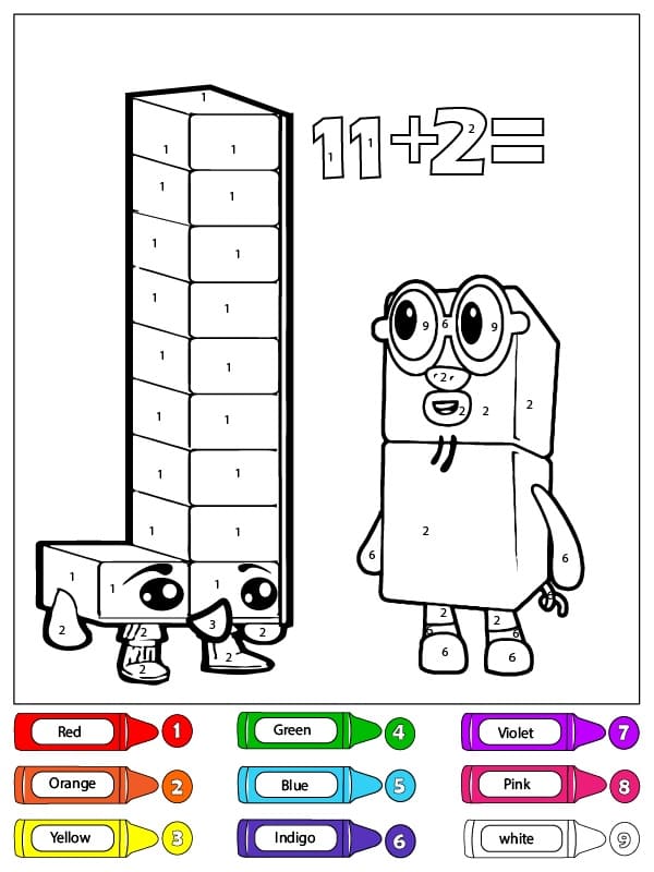 Awesome Numberblocks Color by Number