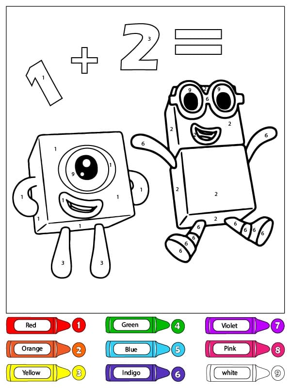 Funny Numberblocks Color by Number